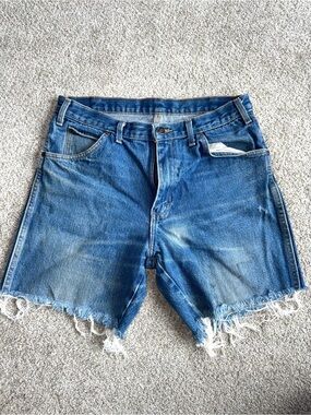 Dickies Blue Denim Cutoff Shorts Size 34